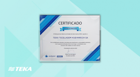 Teka Recebe Certificado 